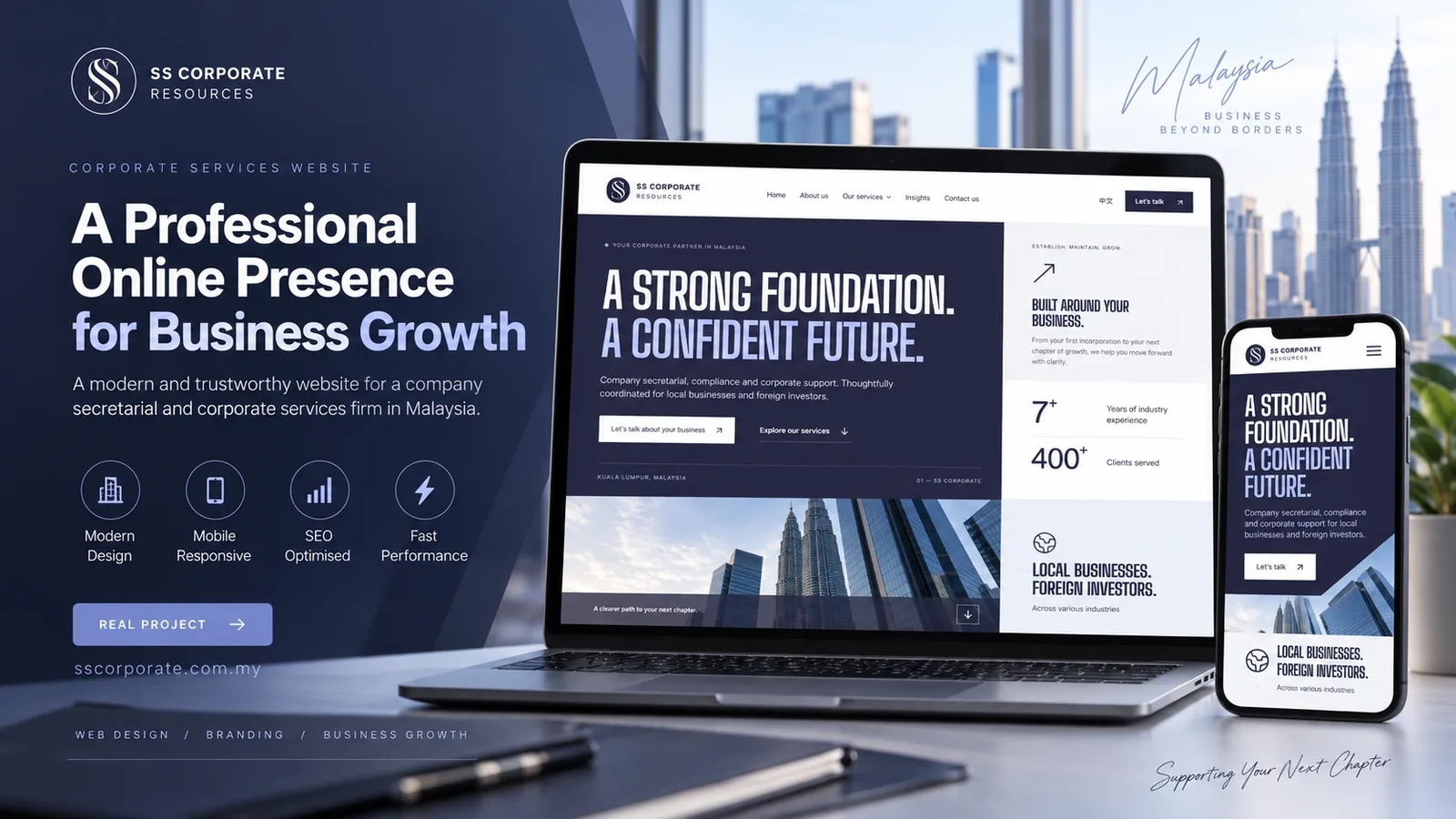 SS Corporate Resources — a bilingual site for a KL company secretarial firm.