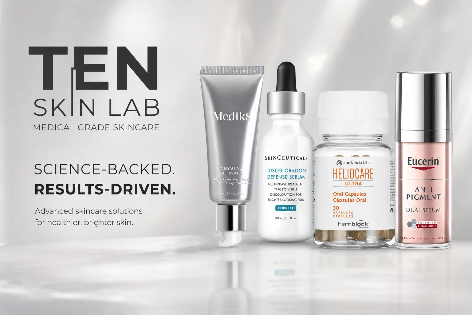 Ten Skin Lab — an online store for clinical-grade skincare.